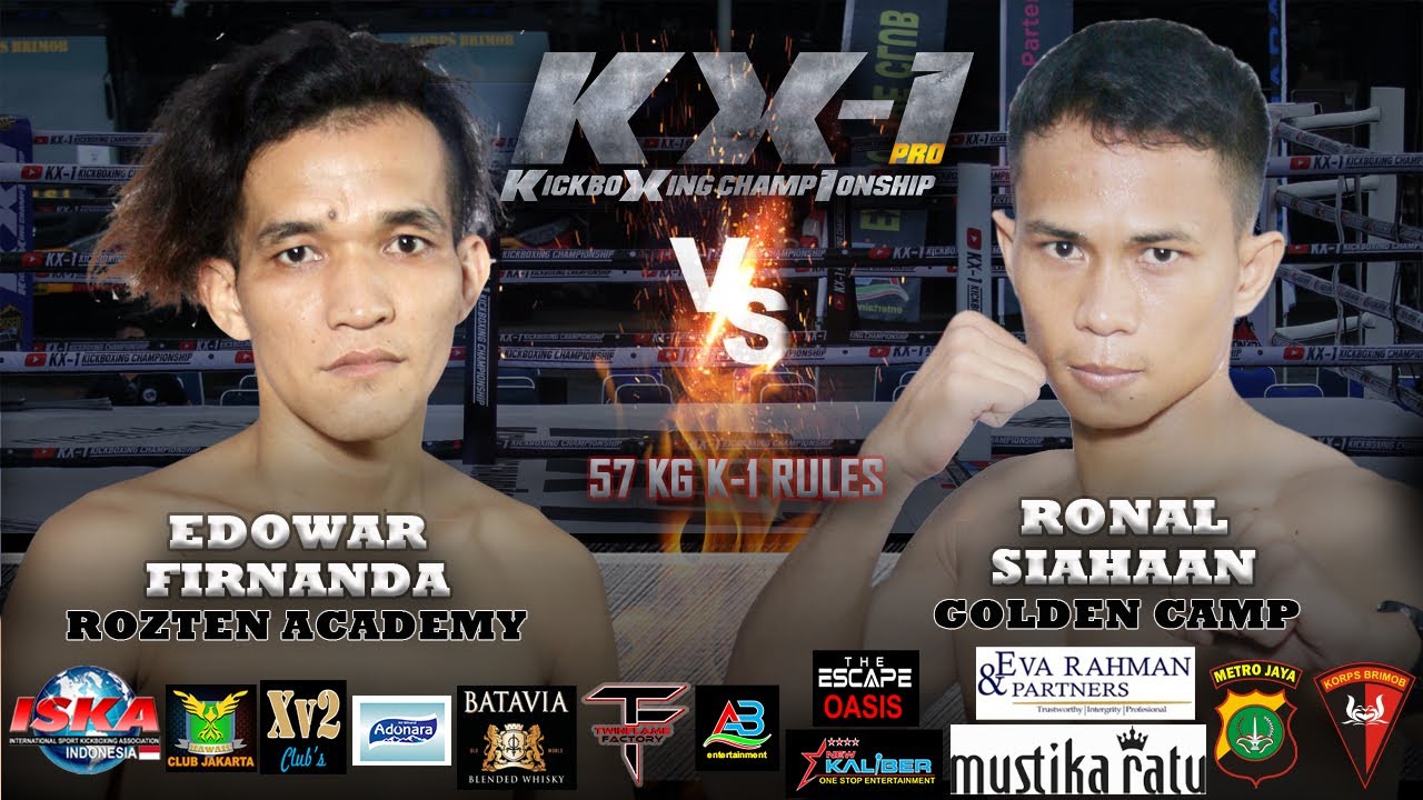 EDOWAR VIRNANDA VS RONAL SIAHAAN 57 KG K 1 RULES KX 1 SERIES #2 #kickboxing