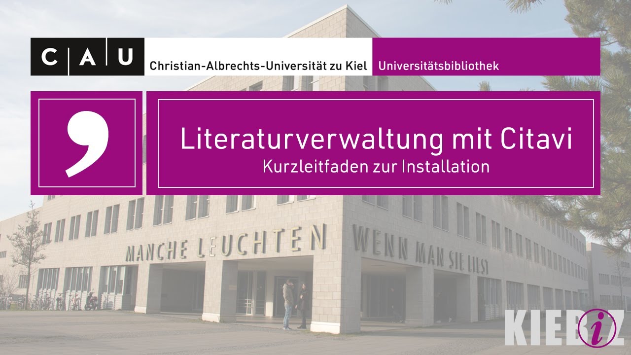 Literaturverwaltung mit Citavi – Kurzleitfaden zur Installation