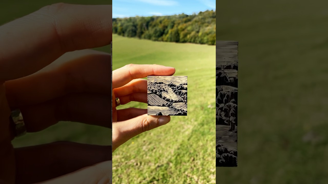 Engraving outside is my favourite thing ☀️ #printmaking #woodengraving #art #reliefprint #printmaker