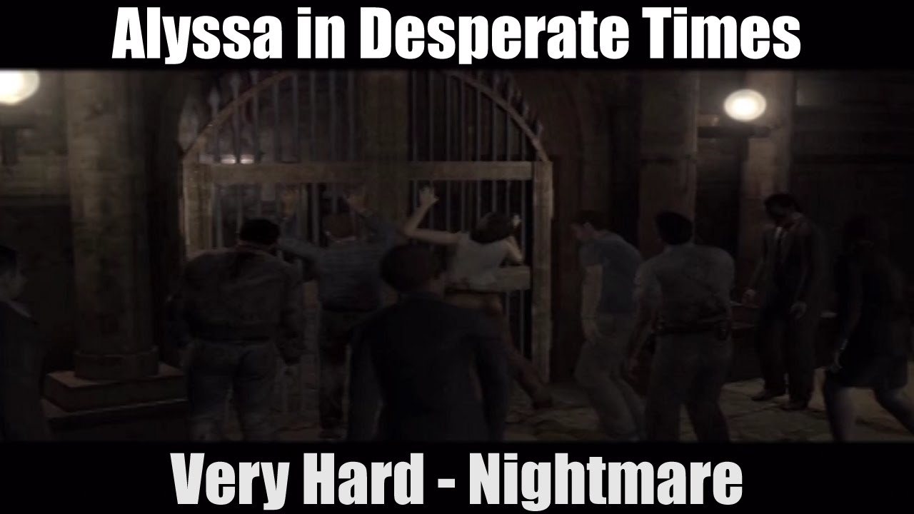 Alyssa in Desperate Times (Very Hard | Nightmare) Resident Evil Outbreak File #2 (PS2)