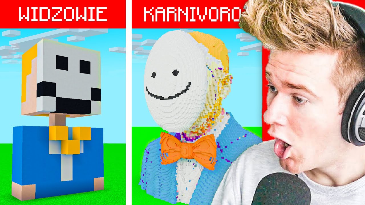KARNIVORO vs WIDZOWIE w KONKURSIE BUDOWANIA XD | Minecraft Extreme