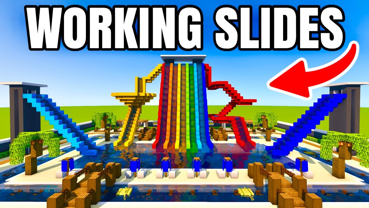 HOW TO MAKE A WORKING WATER PARK in Minecraft