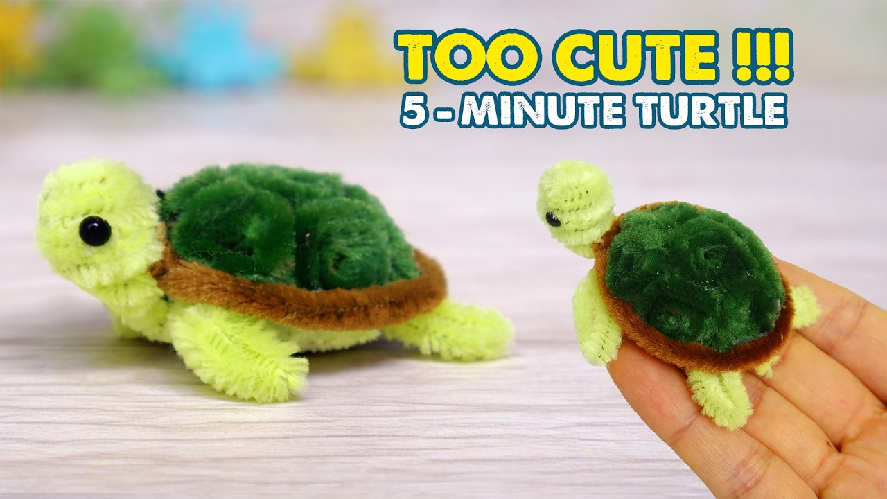 🐢 Too Cute to Be This Easy! Pipe Cleaner Turtle DIY | Animals Pipe Cleaner for Beginer