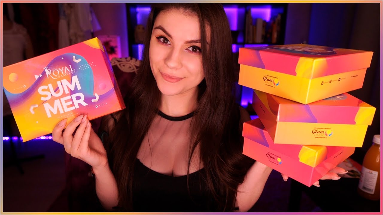 АСМР Low Fi 🎁 Распаковка коробок с косметикой ROYAL SAMPLES 💄 Болталка, Шепот, Звуки улицы