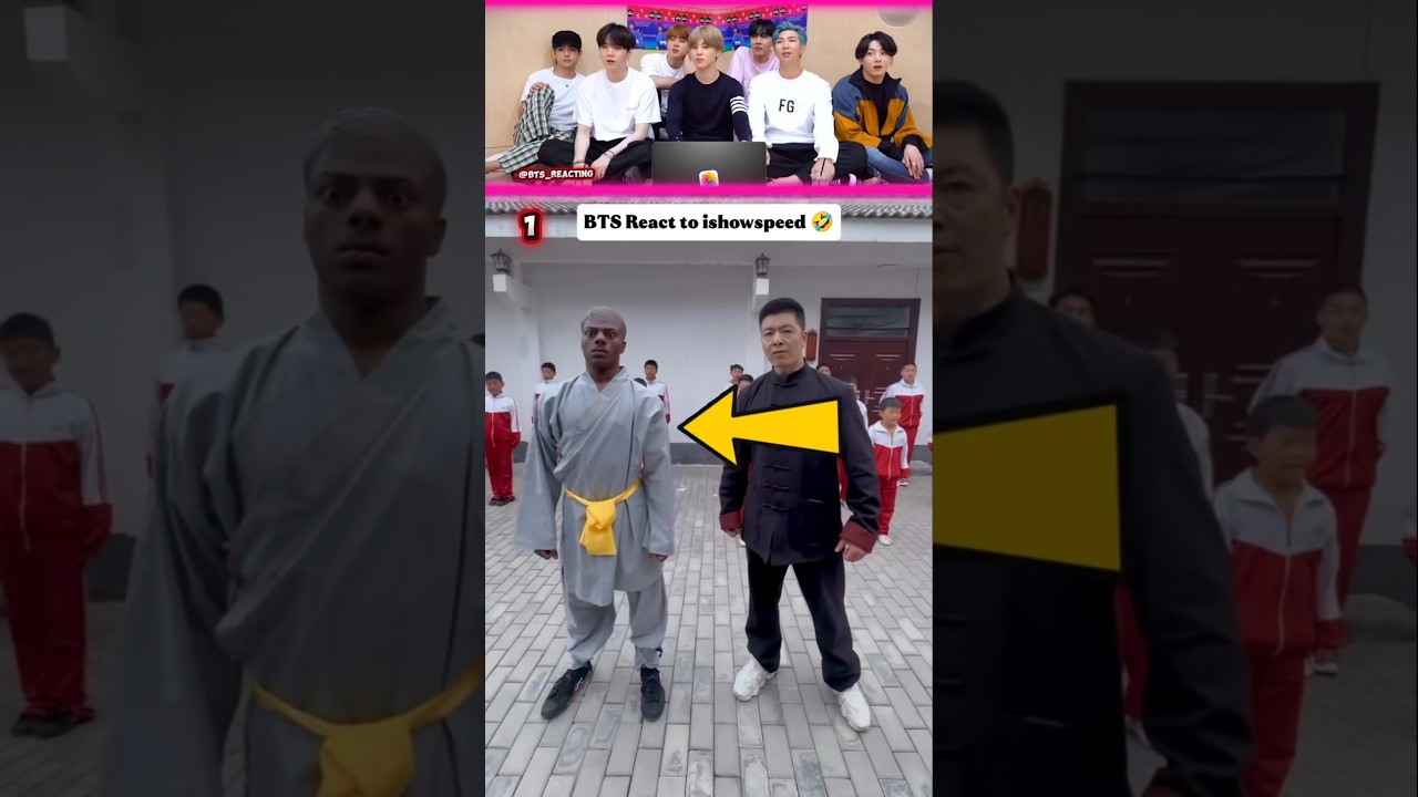 BTS react try not to laugh challenge part 9 #bts #funny #memes #shorts