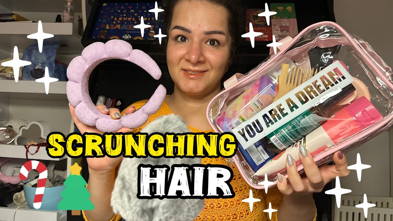 Asmr This Hair Scrunching Sound Is So Tingly🪮💆🏻‍♀️🎄 #asmr