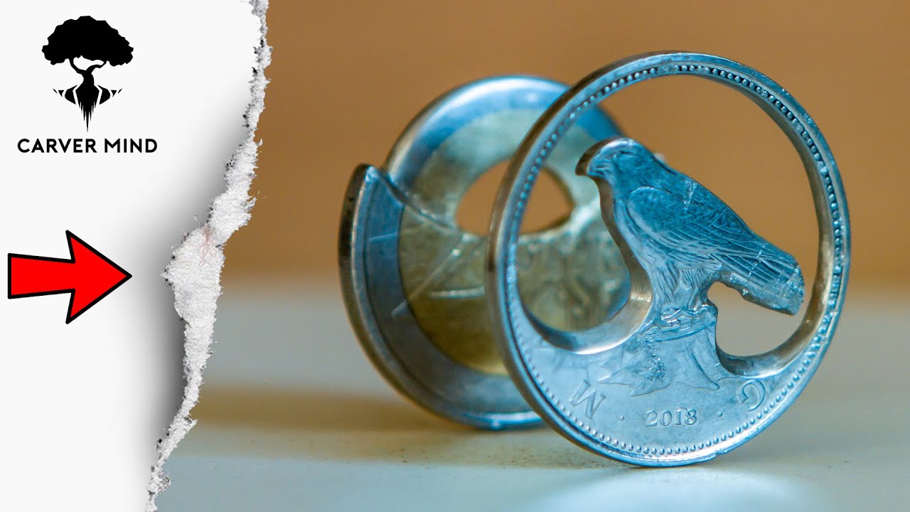 Metal coin carving - 2 pendant style