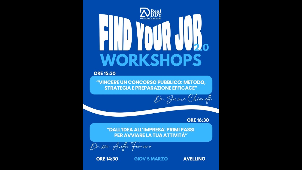 Find Your Job” e concorsi pubblici (diretta live con Simone Chiarelli) - 5 marzo 2026 ore 15:30