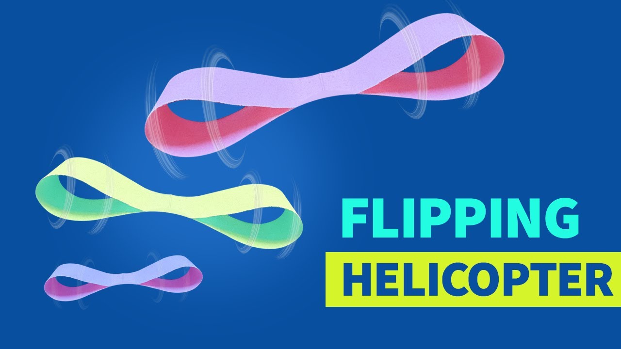 Easy Flipping Paper Helicopter #paperhelicopter #paperflyingtoy