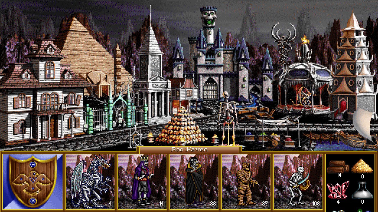 Warlock (Necromancer) town - HoMM2: The Price of Loyalty music extended