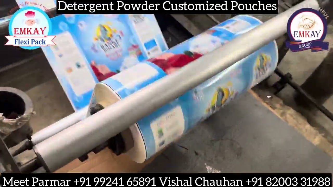 Detergent Powder Or Washing Powder Pouch Printing or Making Process by Best Packaging Printer Emkay