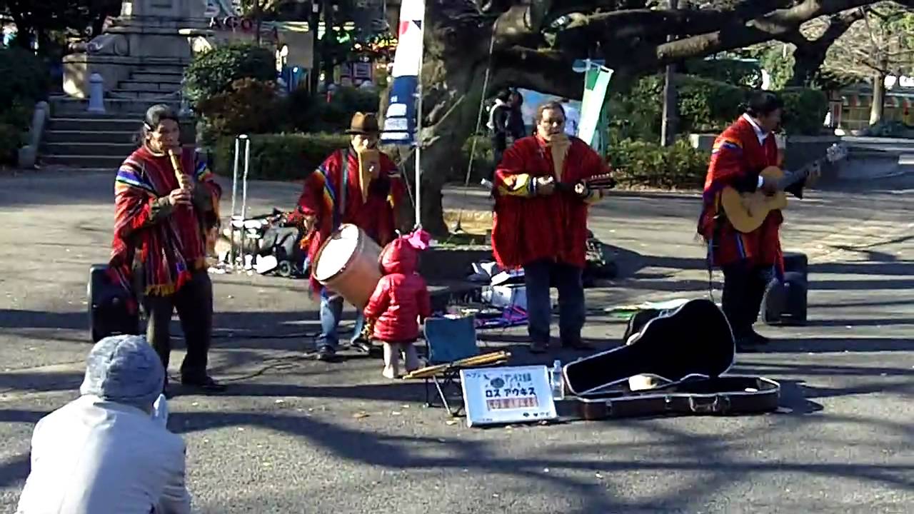 Peruvian Flute Band in Ueno Park, Japan