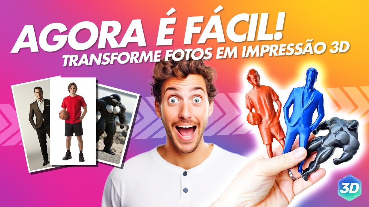 Transforme QUALQUER FOTO em MODELO para Impressão 3D com IA