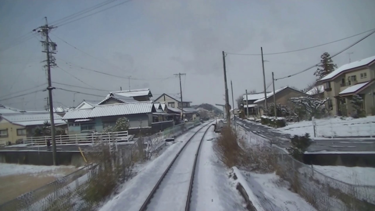 前面展望 長良川鉄道 越美南線 ナガラ500形 501 美濃太田→北濃 2017 1 15