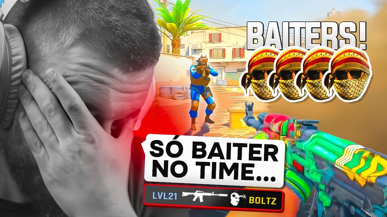 TÔ JOGANDO COM 4 BAITERS NO TIME! 😂 Feat. Pesadelo