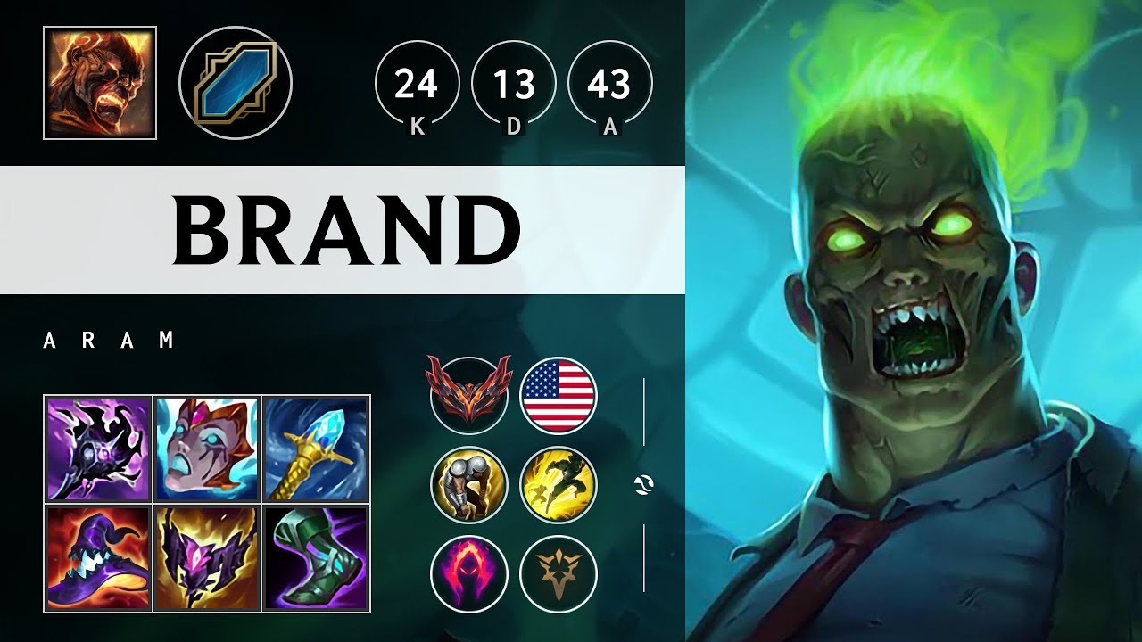 Brand ARAM: Triple Kill, Rampage - NA Grandmaster Patch 14.16
