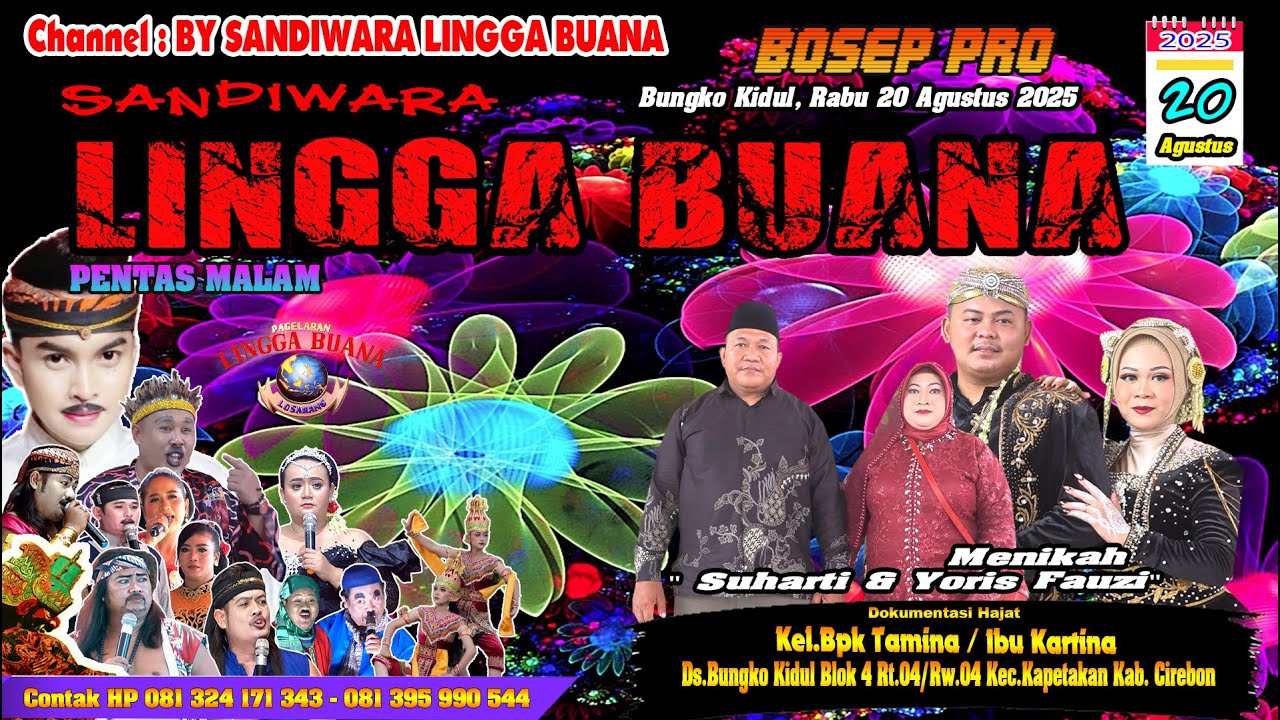 LIVE SANDIWARA LINGGA BUANA Bungko Kidul, Rabu 20 Agustus 2025  PENTAS  MALAM