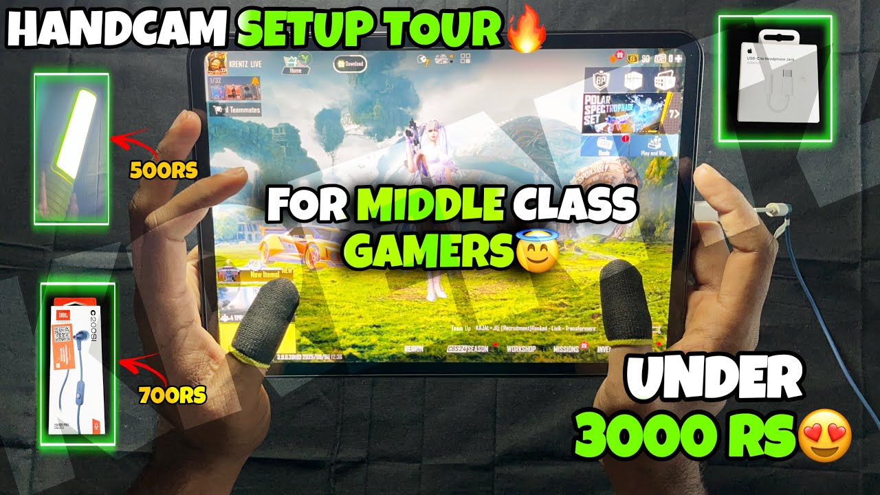 BEST LOW BUDGET HANDCAM SETUP FOR BGMI/PUBG | KRENTZ