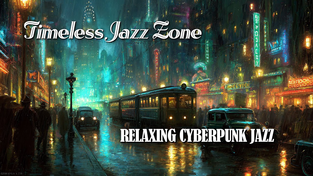 Relaxing Jazz cyberpunk Nostalgic Futuristic Visuals 9 Hour Chill Jazz Vibes09