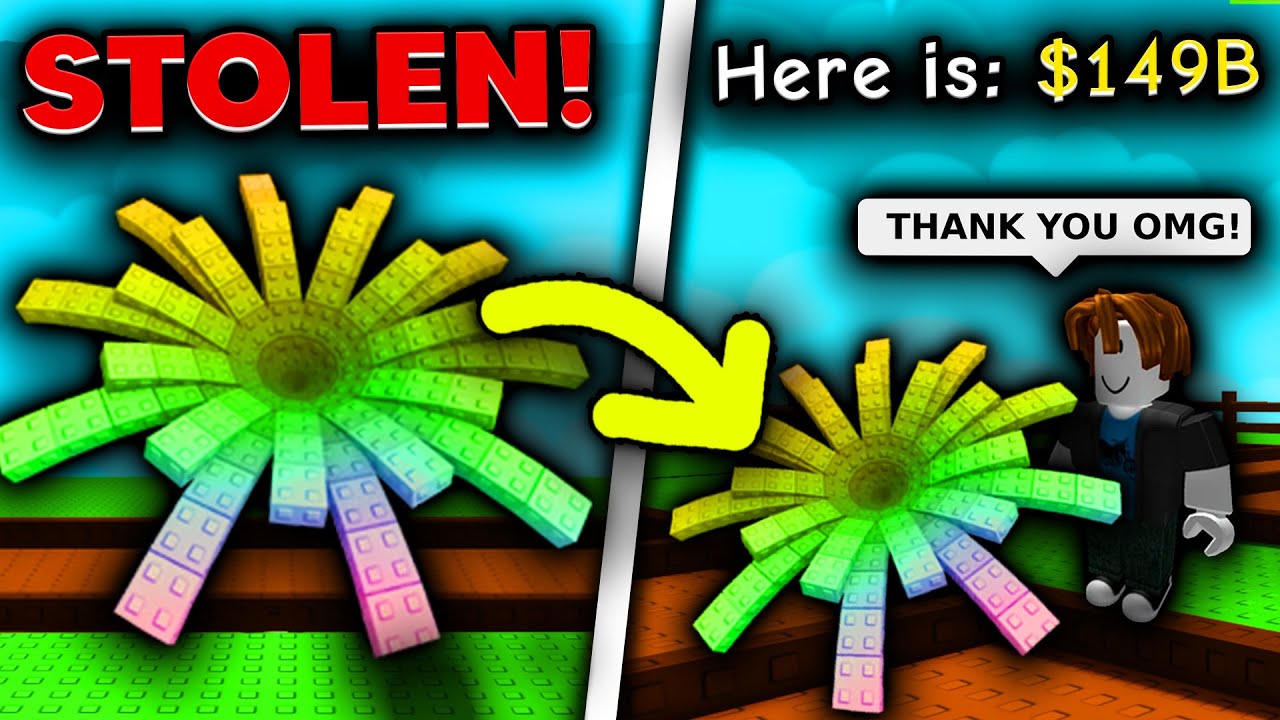 STEALING From RICH PLAYERS And Giving To NOOBS In Grow a Garden!