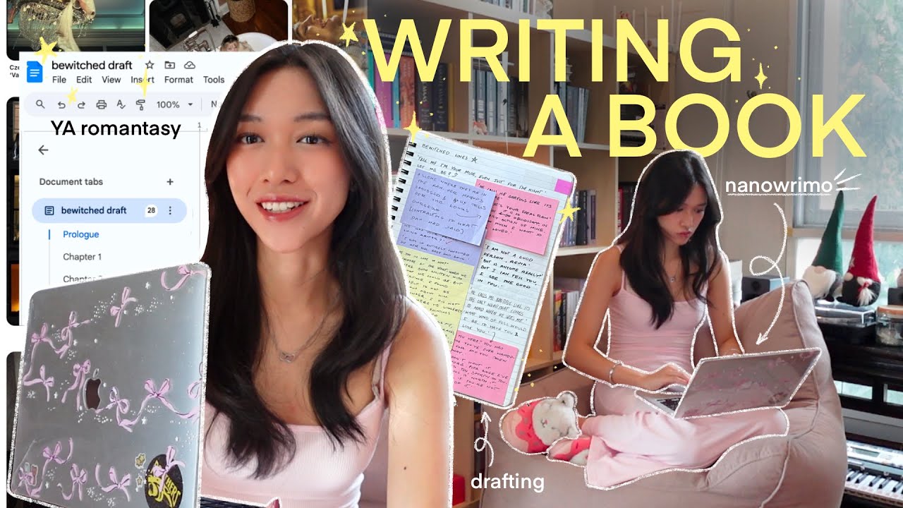 write a book with me 👩🏻‍💻💌🍵 | nanowrimo vlog