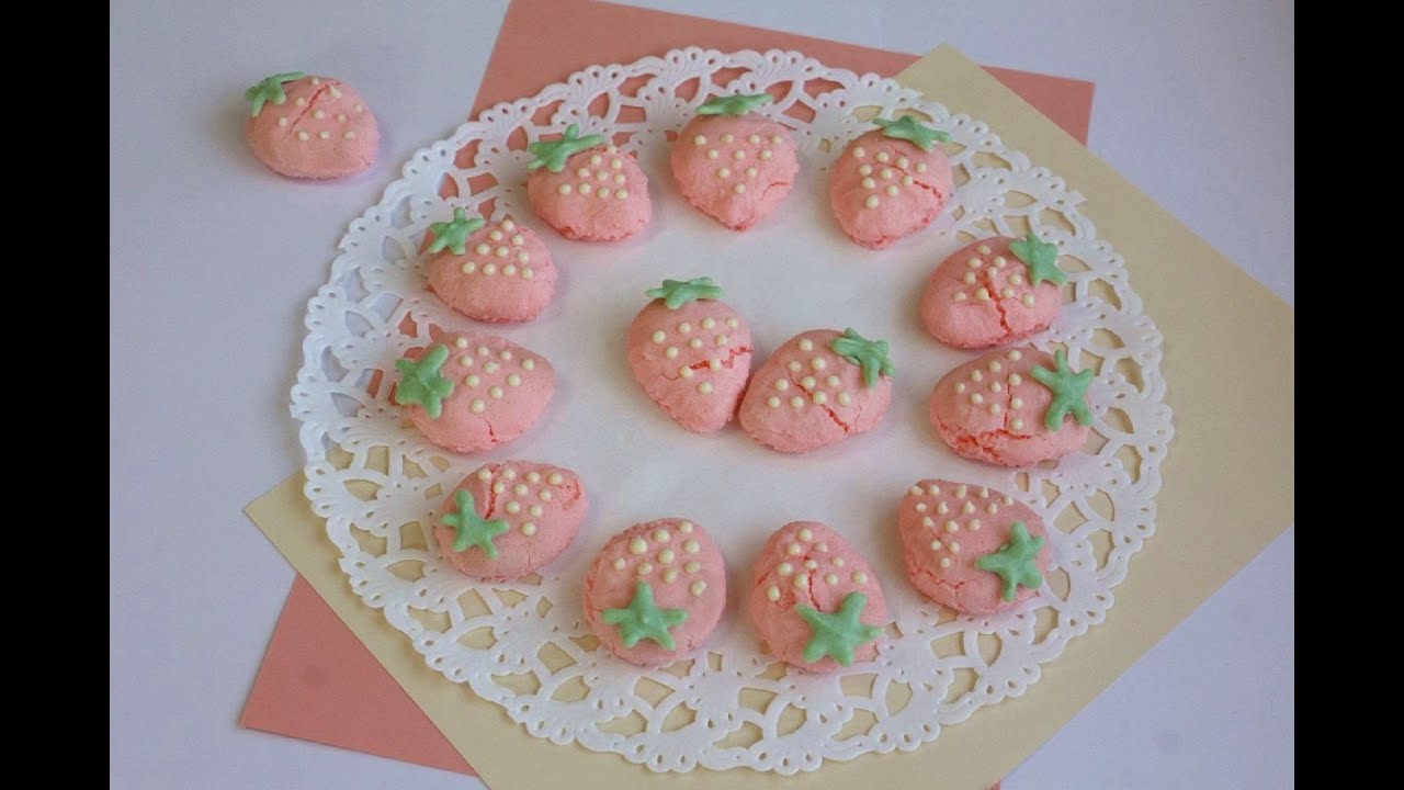 How to make　Strawberry  Egg bolo　苺の卵ボーロ