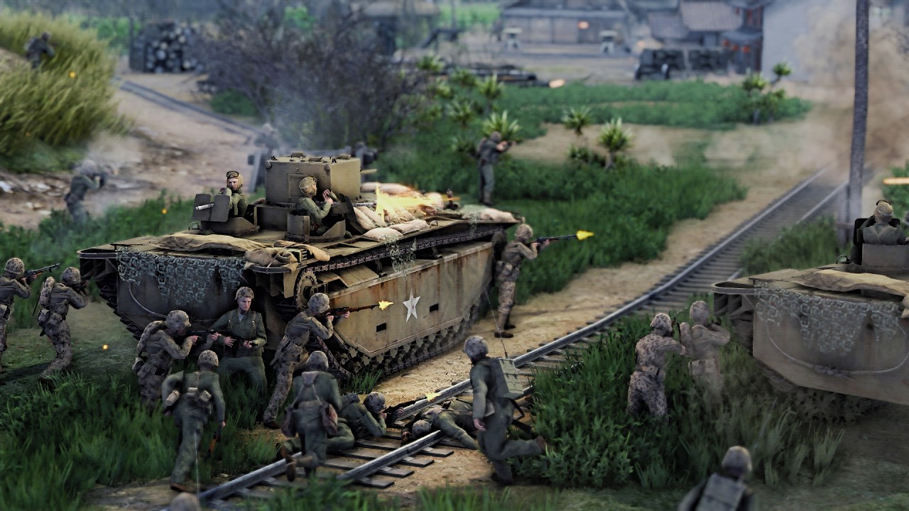 WWII Pacific Front US Marines Launch a Deadly Assault on a Japanese Stronghold | Tilt Shift