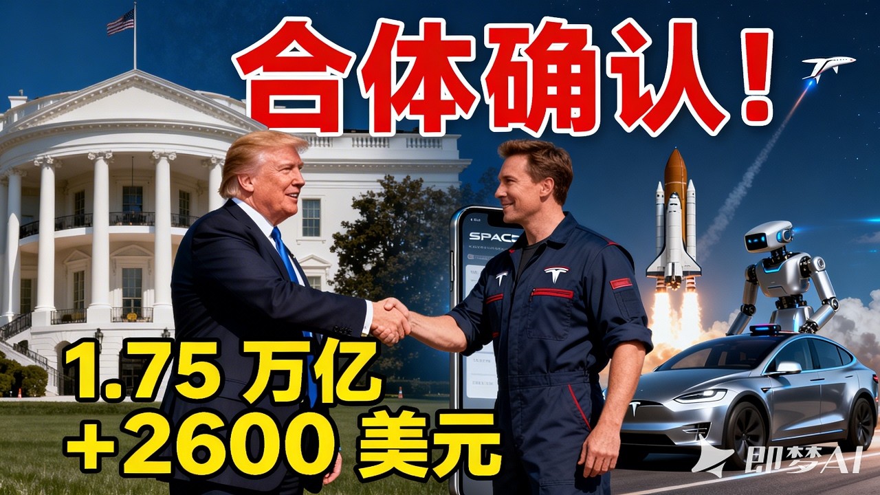 震撼！女股神確認：SpaceX + 特斯拉合體是必然！特朗普密會馬斯克藏大棋？#特斯拉 #SpaceX #馬斯克 #凱西伍德 #女股神 #川普 #2026