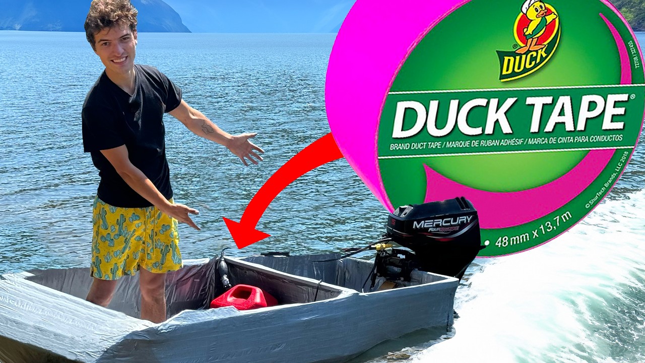 Duct Tape Jon Boat with Engine