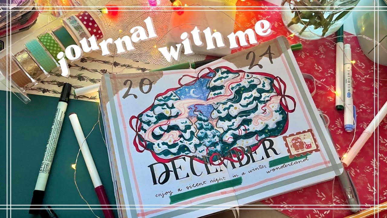 🎄CHRISTMAS JOURNAL SPREADS • snowy winter spreads for your december bullet journal🎄