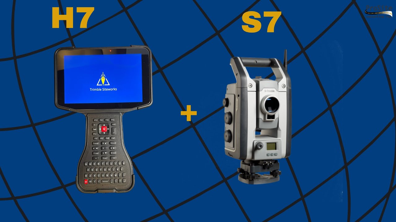 Контроллер H7, подключенный к тахеометру Trimble S7.