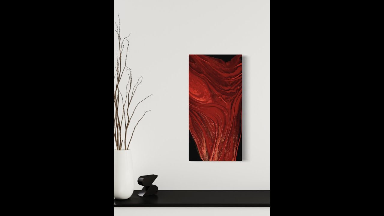 Lava Flow Acrylic Pour Painting, Flow Art, Fluid Art Technique, Swiping Tutorial