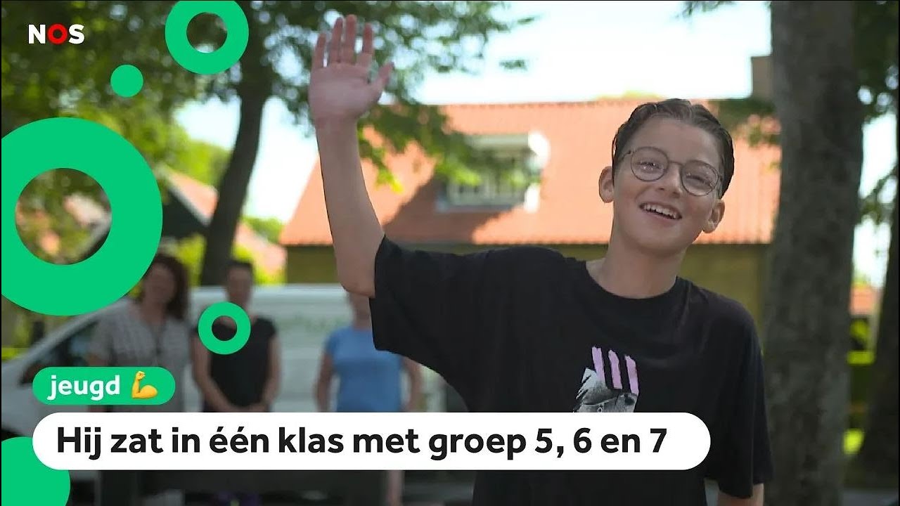 Caiden zit in z'n eentje (!) in groep 8