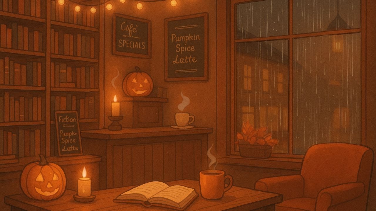 Pumpkin Spice Coffee Shop Ambience - 1 Hour Loop for Study, Focus, or Chill