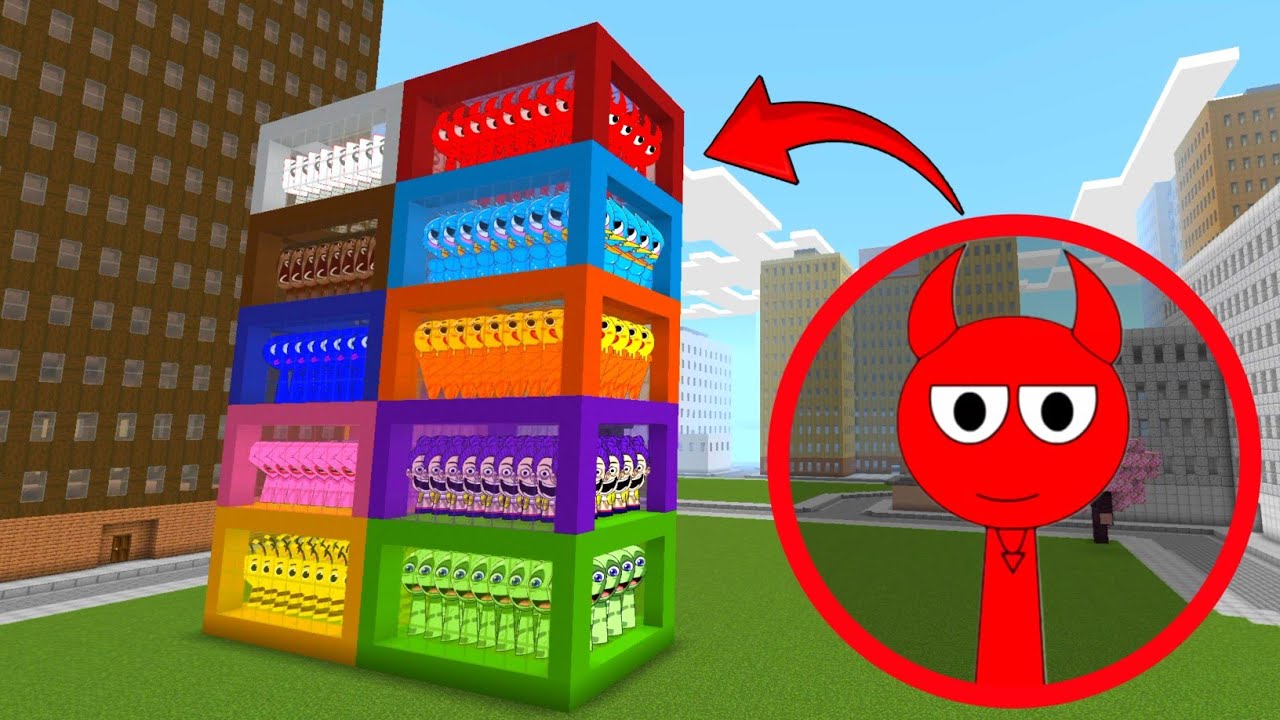 NEW Incredibox Sprunki Oc Raddy's Brother Added In Colored  Boxes Minecraft PE