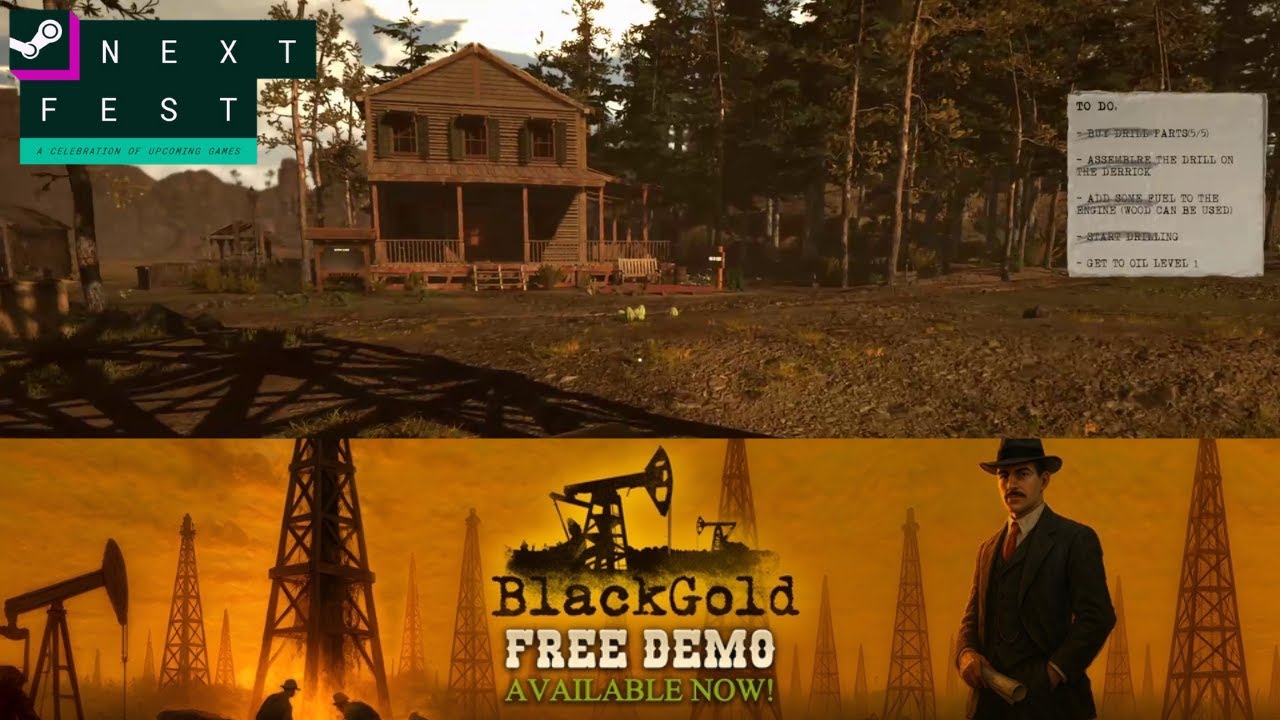 Oil Management Simulator Black Gold Demo - Part 1 | Steam Next Fest June 2025 / No Commentary