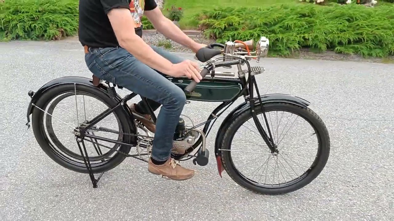 Phantom Motorcycle 1921 Start Up And Ride