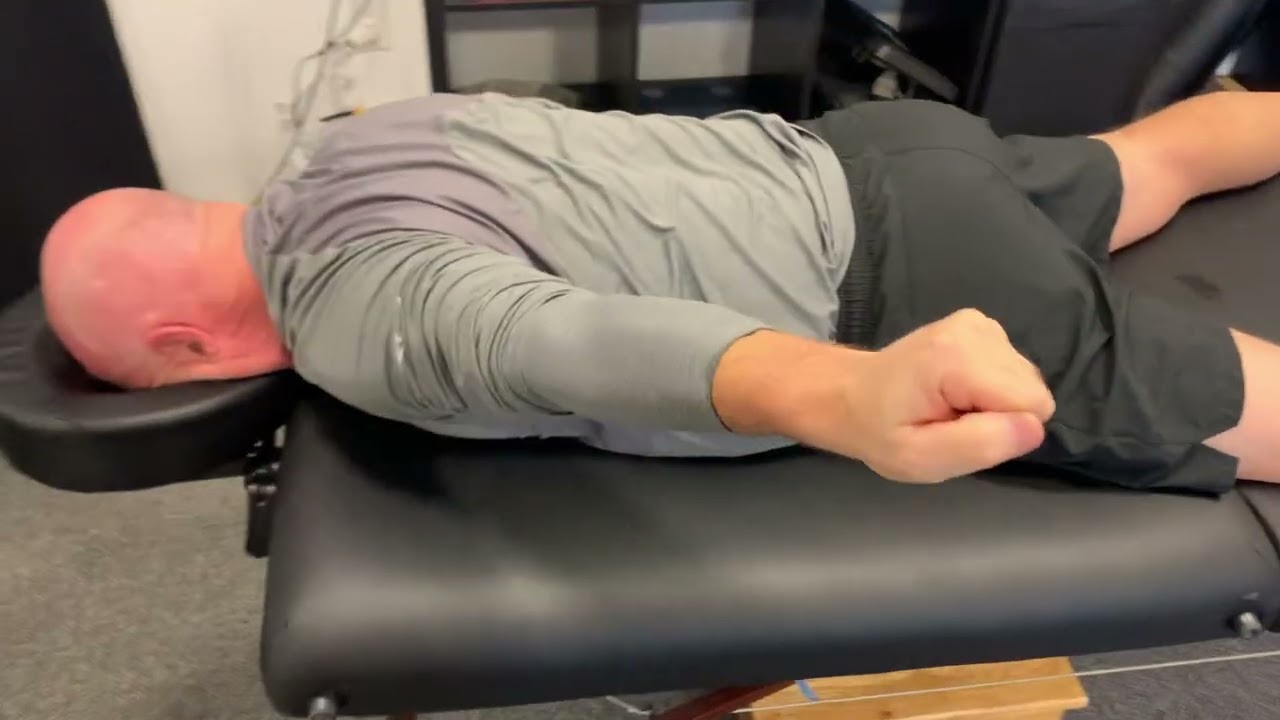 GH Extension - prone - ER GH rotation bias - elbow straight - long head tricep ISO
