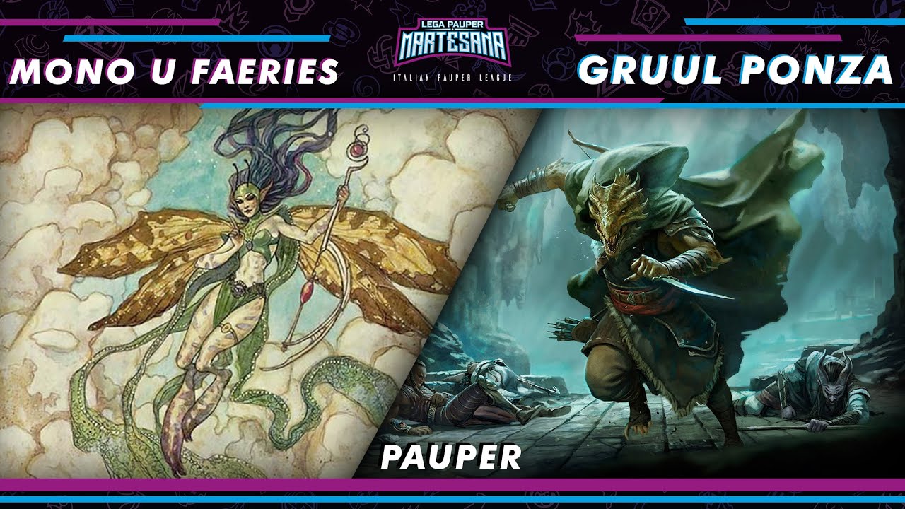 MTG PAUPER - Mono U Faeries vs Gruul Ponza - LPMartesana