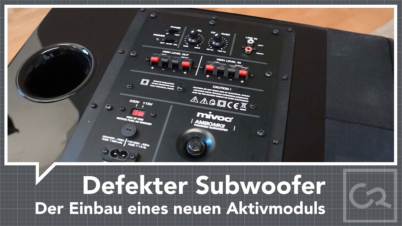 Neues Aktivmodul in defekten Subwoofer einbauen