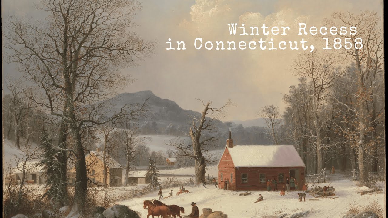 [POV] Winter Recess in Connecticut, 1858 | The Red Schoolhouse & Laughter in the Crisp Air