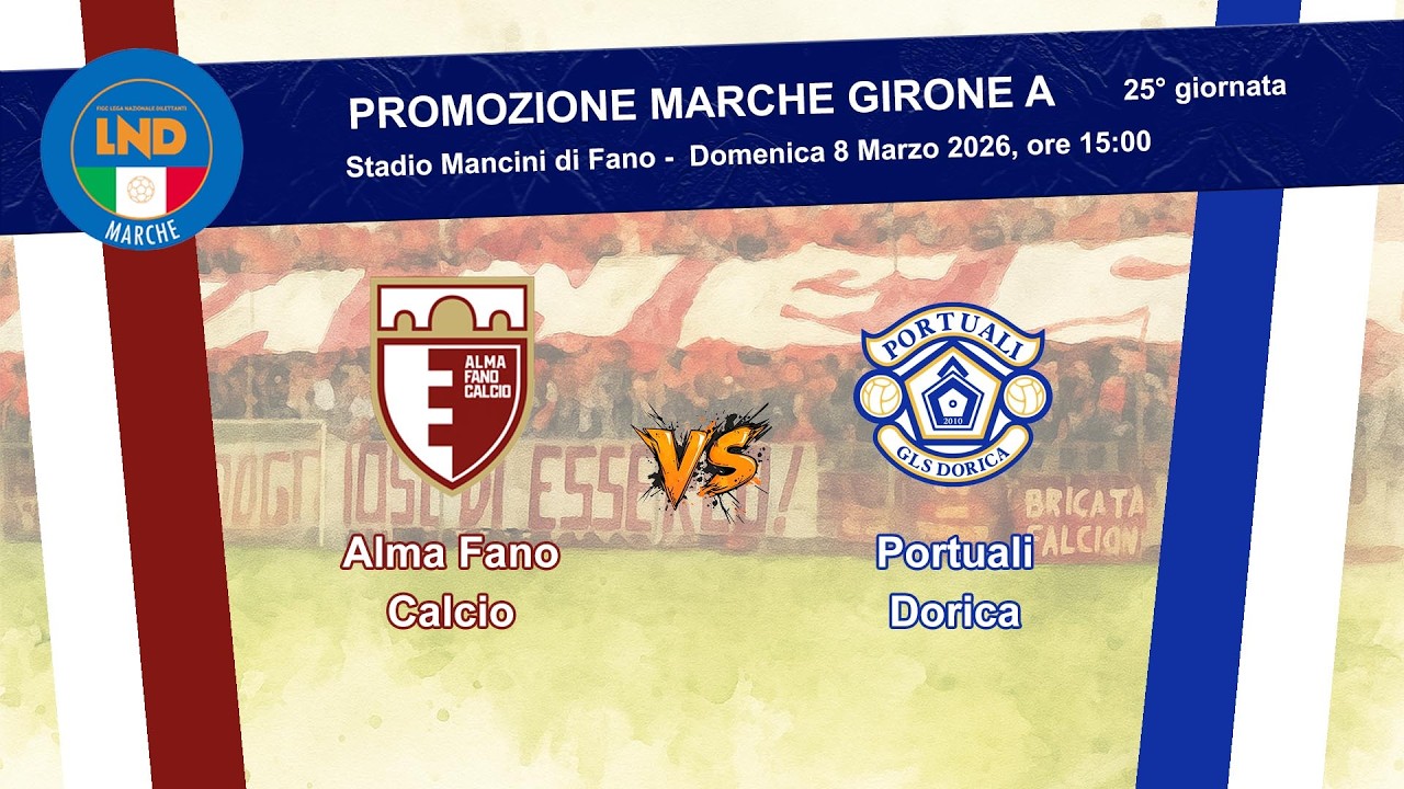 Alma Fano Calcio - Portuali Dorica | Promozione Marche Girone A - 25a giornata - Calcio