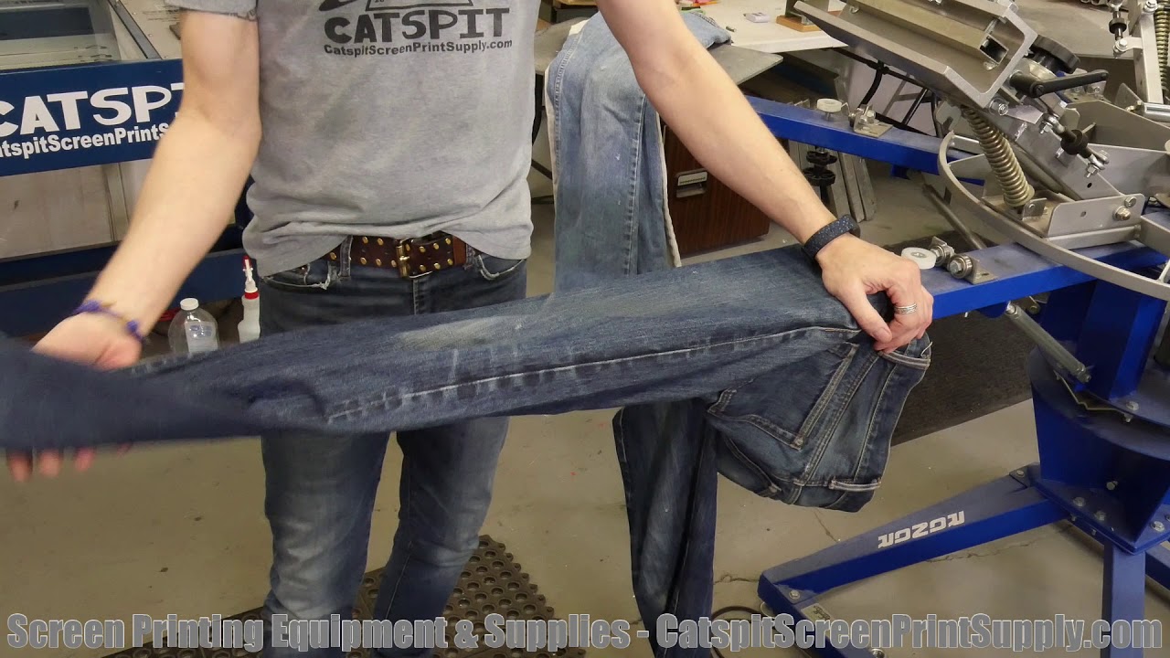 How To Screen Print Denim Jeans: Expanding On Sweat Pant Printing
