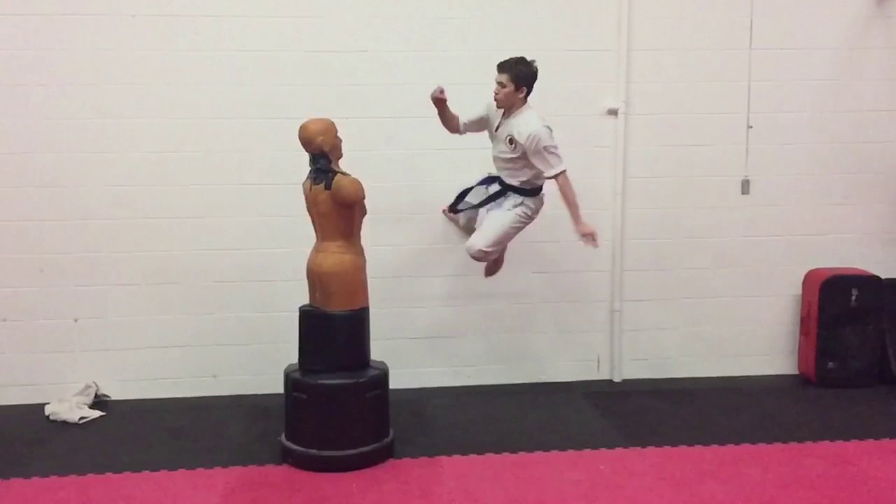 Tristan's Jumping Wall Kick #KitchenerKarateAcademy