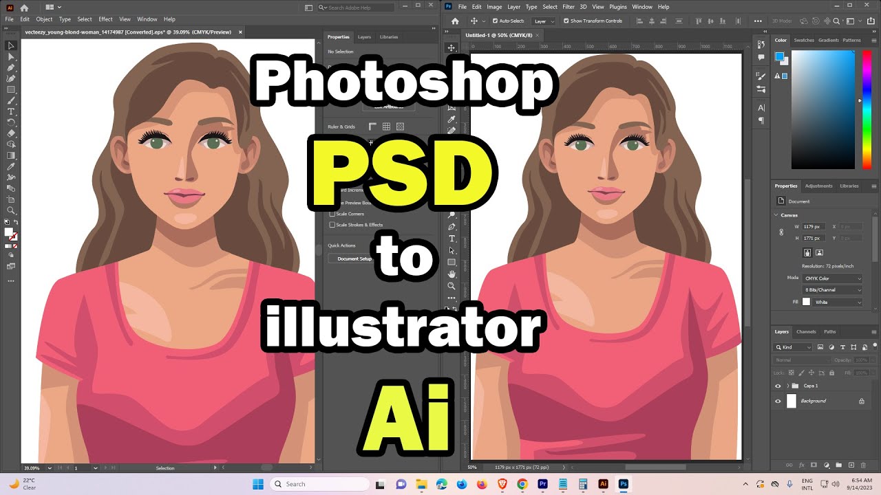 Как конвертировать PSD-файл Adobe Photoshop в Adobe Illustrator AI