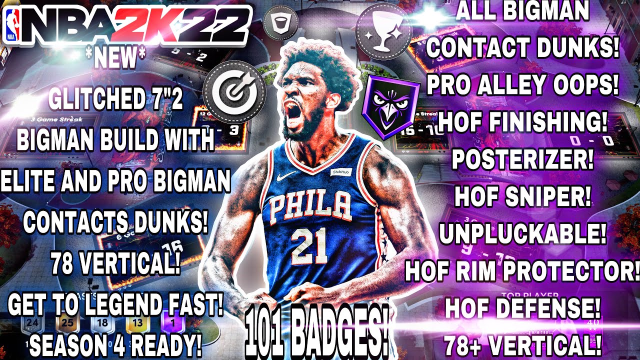 NEW* GLITCHED 7”2 CENTER THAT GETS ELITE AND PRO BIGMAN CONTACT DUNKS 78 VERTICAL NBA 2K22 NEXT GEN!