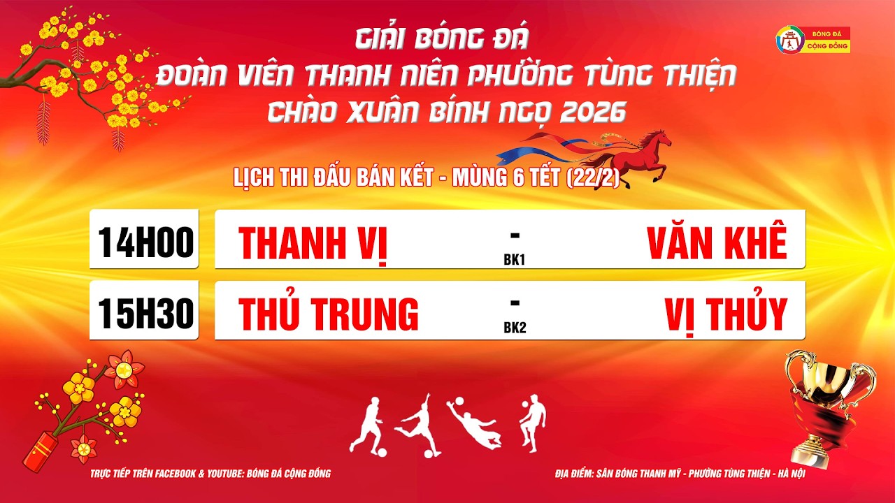 Trực tiếp: FC THANH VỊ - FC VĂN KHÊ