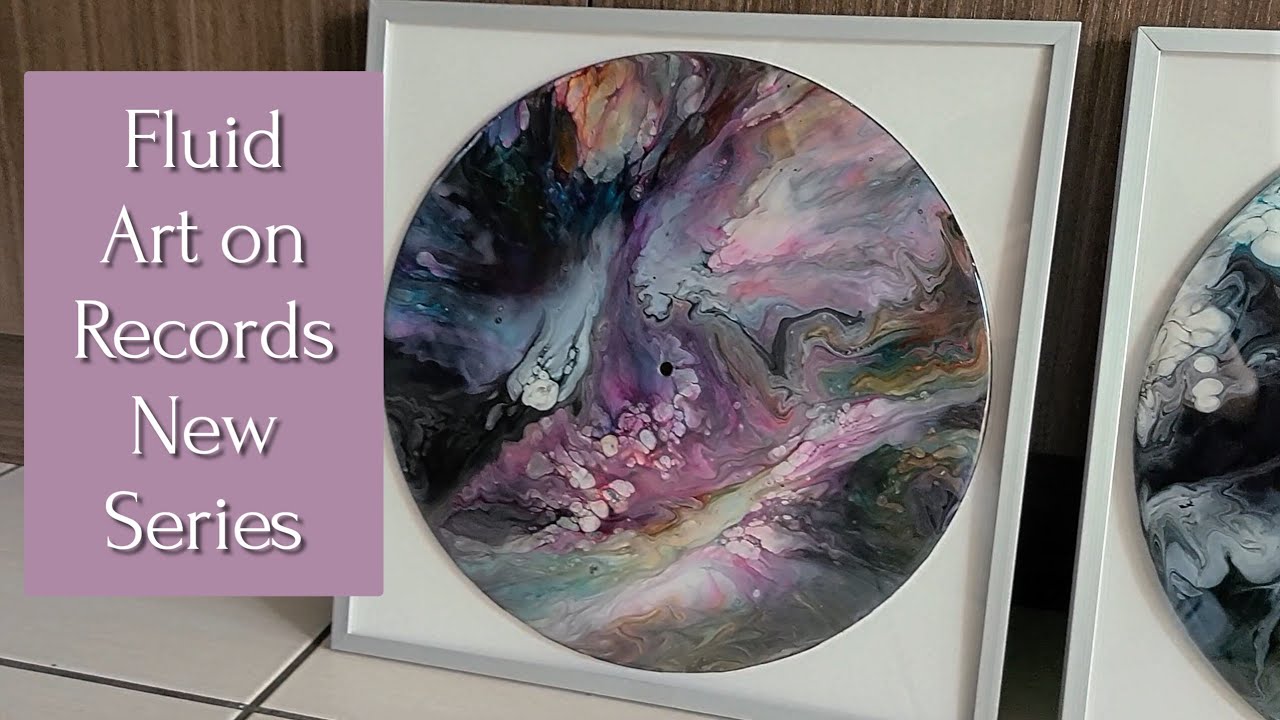 New Series! 😍 Fluid Art on Records - Part 1 (@GoldenPaints Blow Dryer & @TotalBoat Resin)