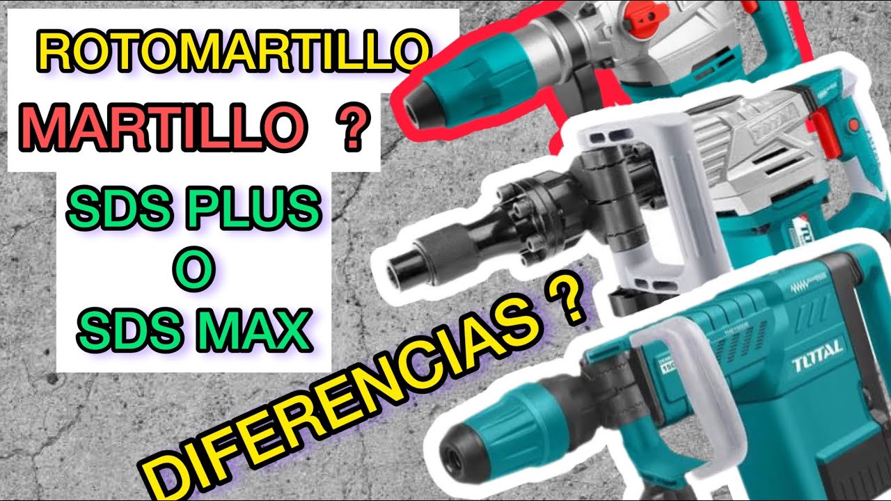 Diferencia entre ROTOMARTILLO Y MARTILLO DEMOLEDOR - diferencia entre SDS PLUS Y SDS MAX