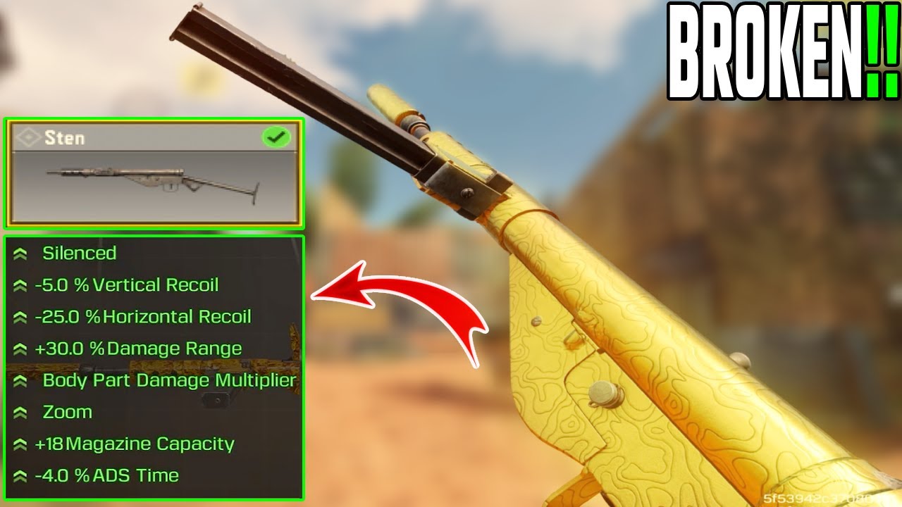 This Sten Gunsmith is Back!! Sten Loadout Destroying Meta In Cod Mobile.